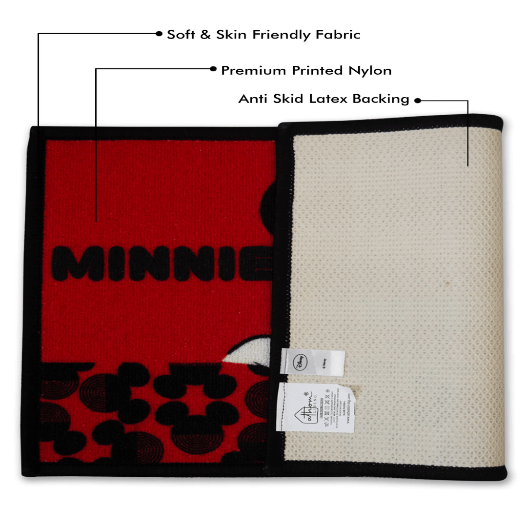 Disney Minnie Mouse "Style your home the Minnie way" Anti - Slip Kids Bathmat by Athom Living - Athom Living