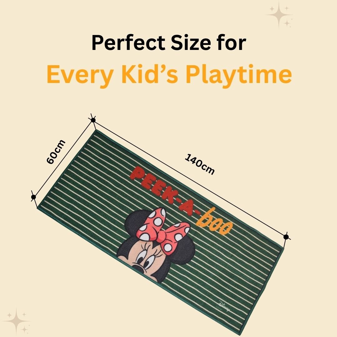 Disney Minnie Mouse Themed Kids Runner Carpet(60x140 cm) by Athom Living - Athom Living