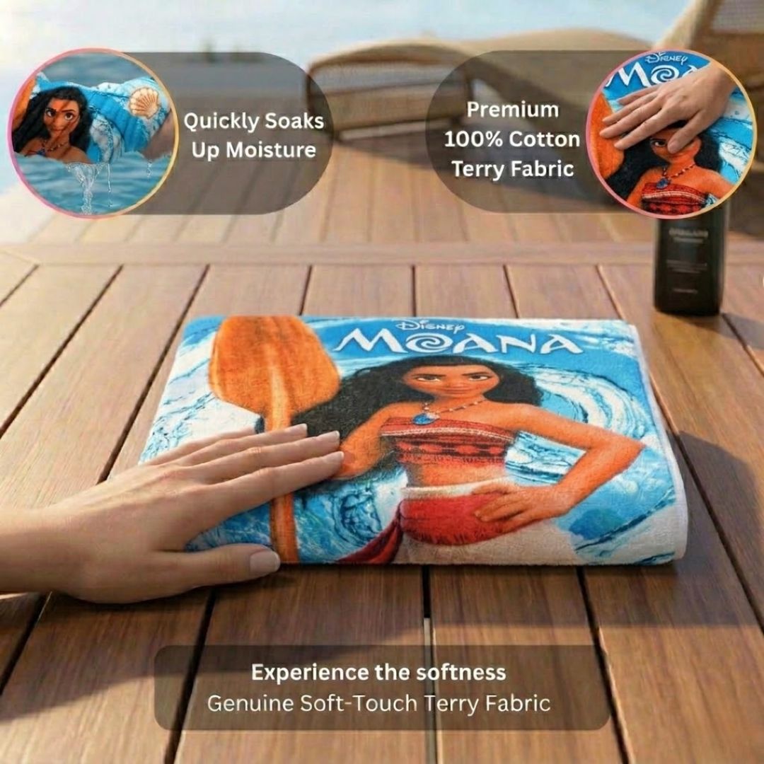 Disney Moana Kids Bath Towel – Soft, Absorbent & Fun by Athom Living - Athom Living