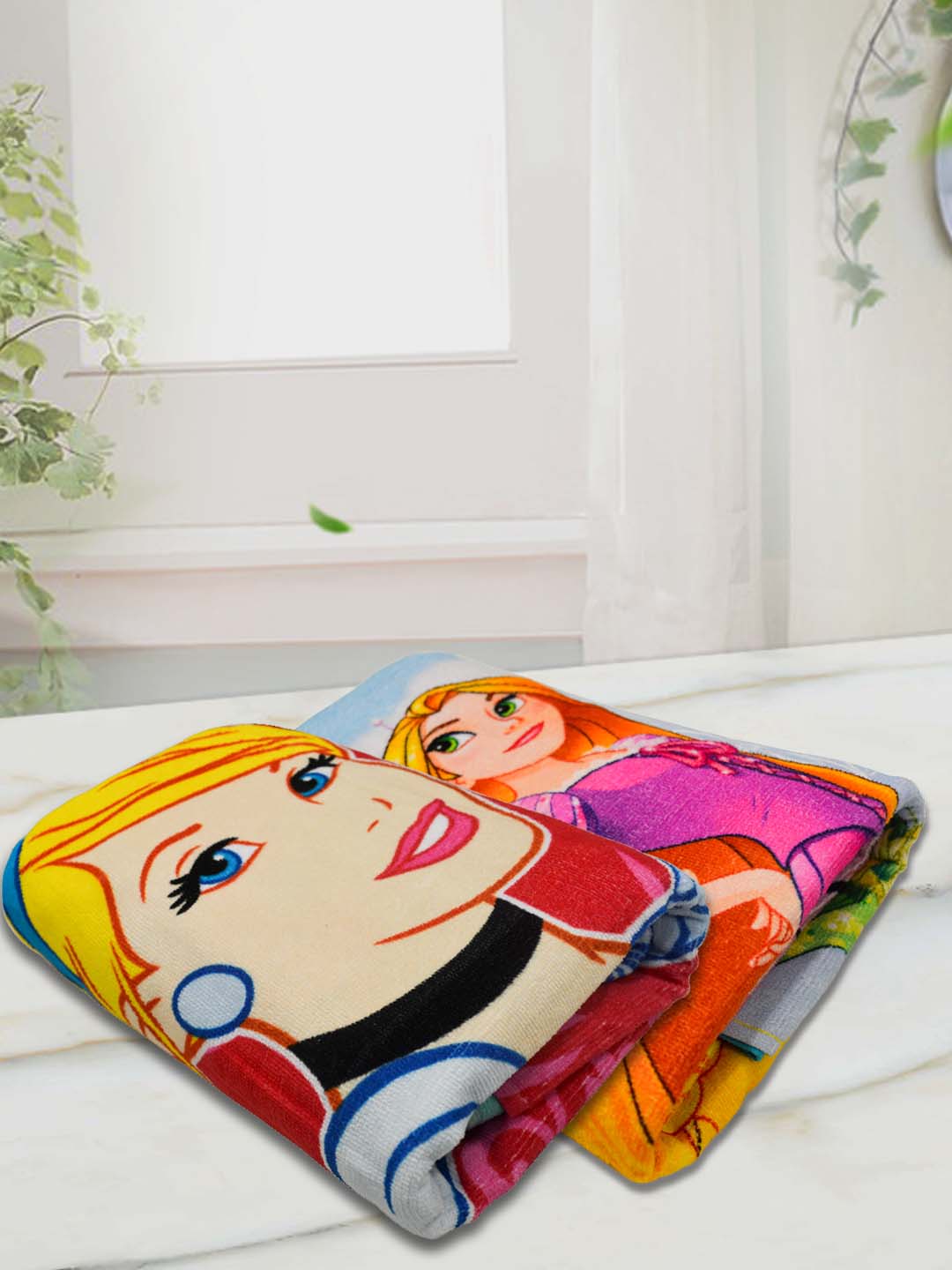 Disney Princess Bath Towel for Kids – Fun & Soft Pack of 2 by Athom Living - Athom Living
