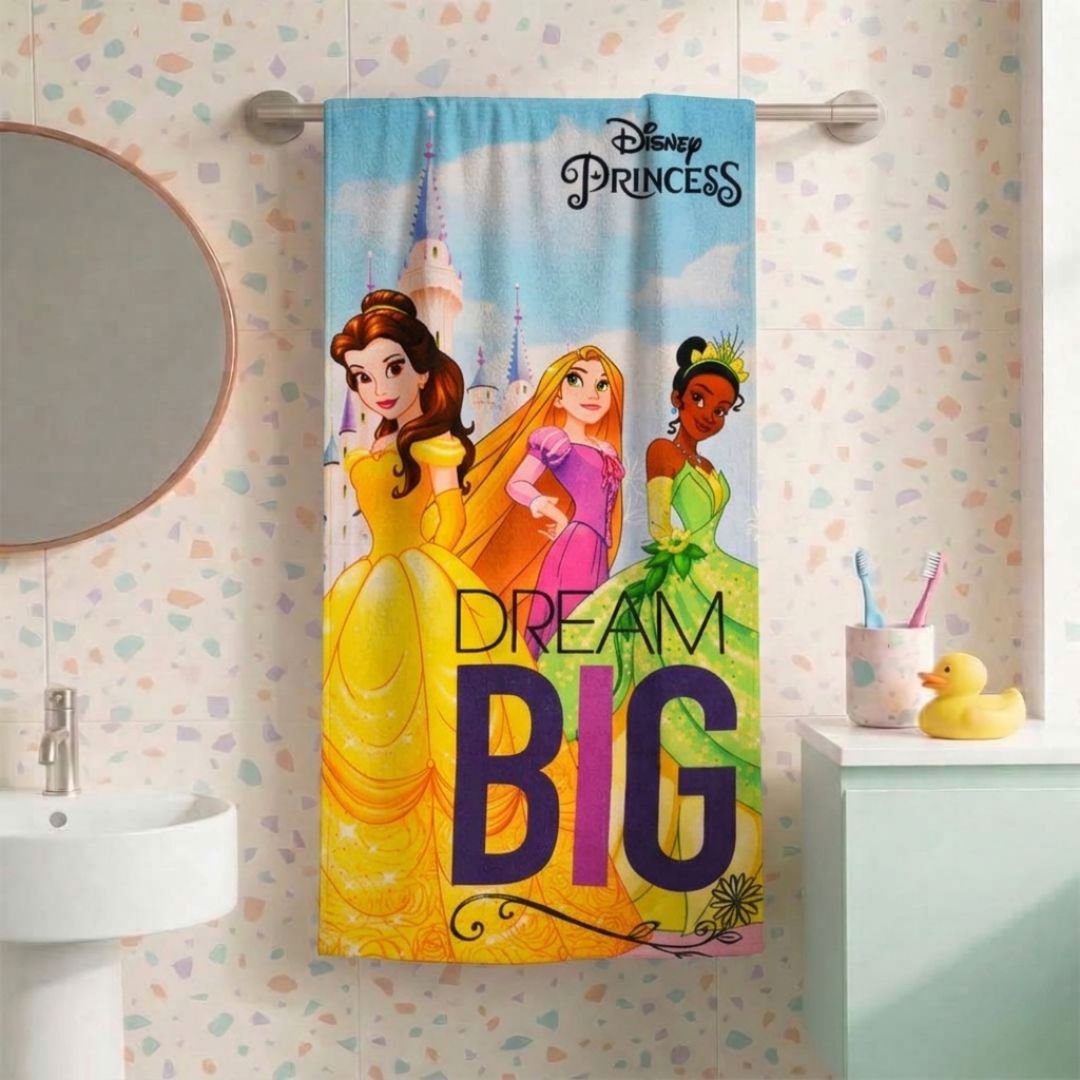 Disney Princess 'Dream' Kids Hooded Towel and Bath Towel Combo by Athom Living - Athom Living
