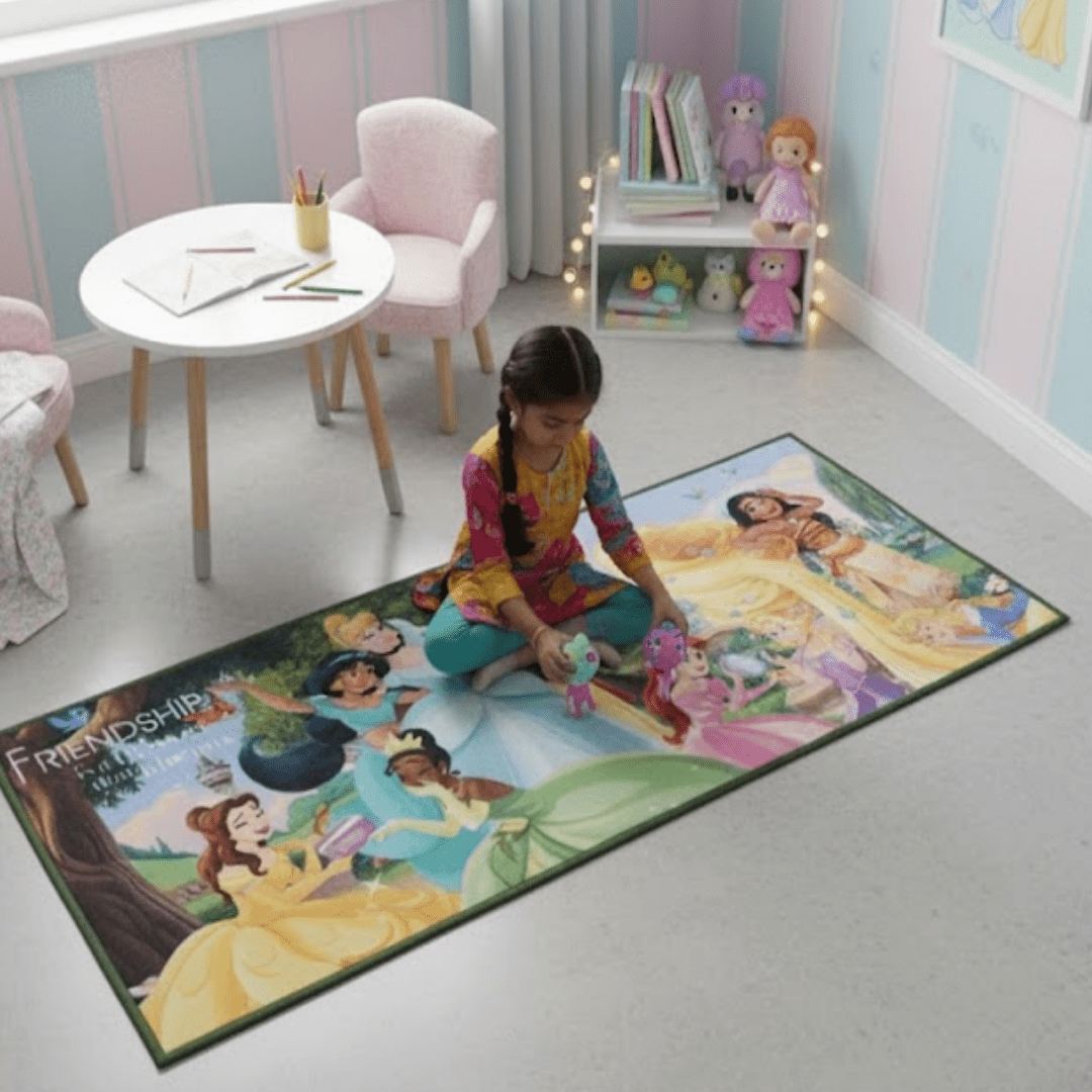 Disney Princess Freinds Themed Kids Runner Carpet(60x140 cm) by Athom Living - Athom Living