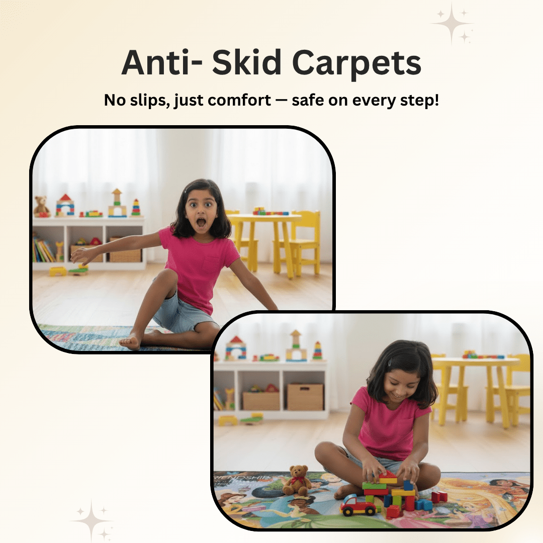 Disney Princess Freinds Themed Kids Runner Carpet(60x140 cm) by Athom Living - Athom Living