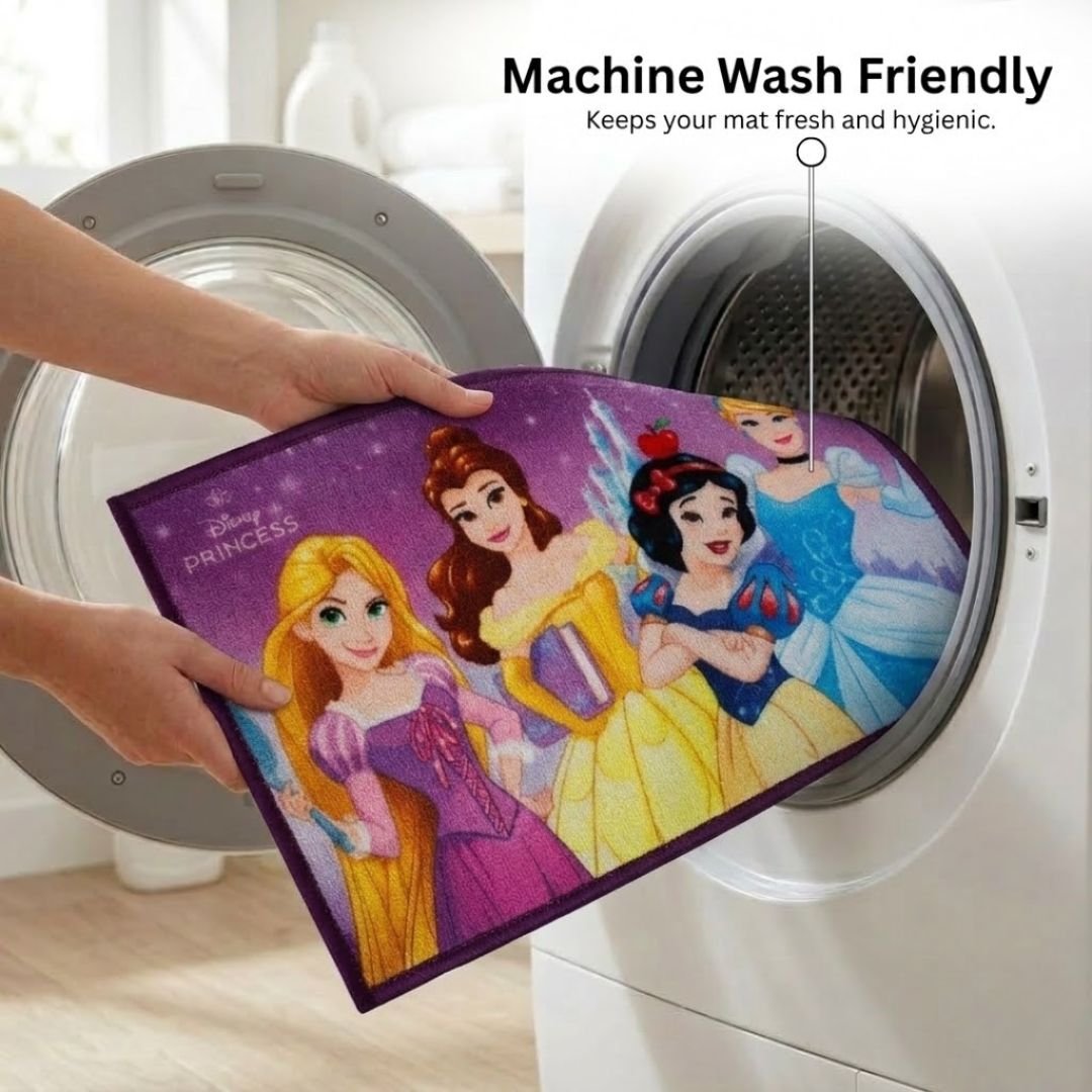 Disney Princess & Girls Can Do Anything Kids Bathmat Combo - Pack of 2 by Athom Living - Athom Living