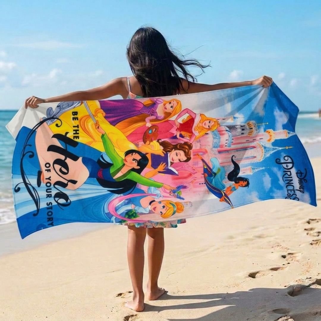 Disney Princess Kids Bath Towel – Soft & Vibrant Design by Athom Living - Athom Living