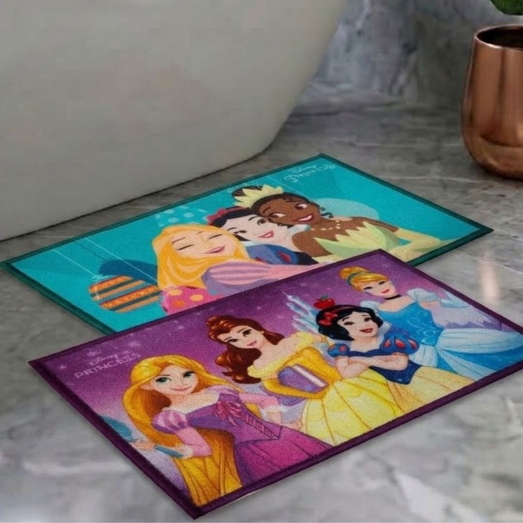Disney Princess Kids Bathmat Combo - Pack of 2 by Athom Living - Athom Living