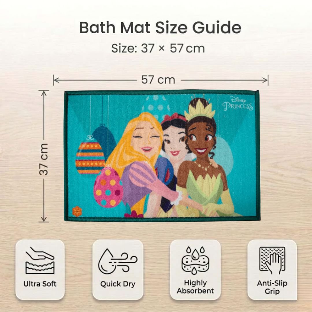 Disney Princess Kids Bathmat Combo - Pack of 2 by Athom Living - Athom Living