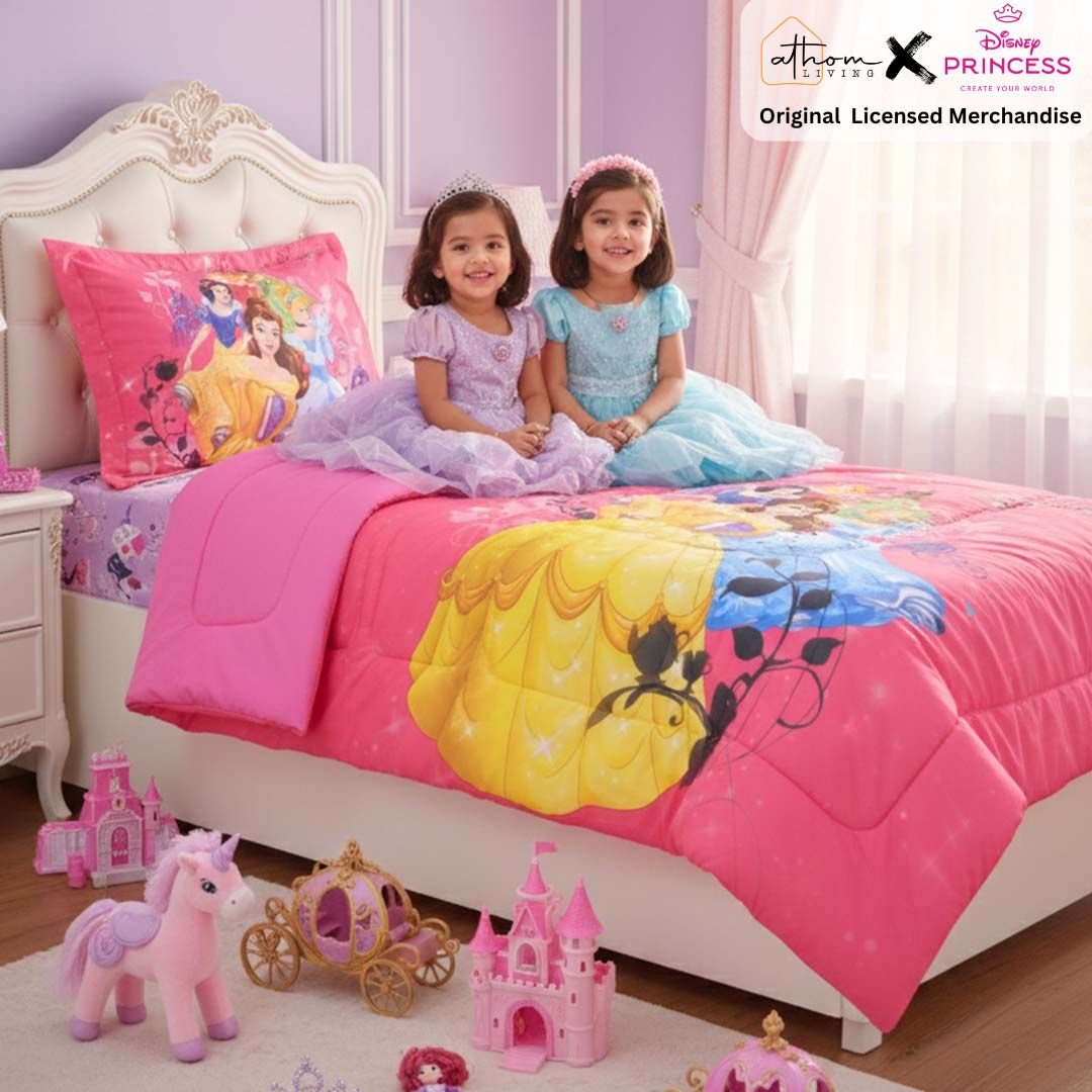 Disney Princess Kids Comforter – Single – "Follow Your Heart" by Athom Living - Athom Living