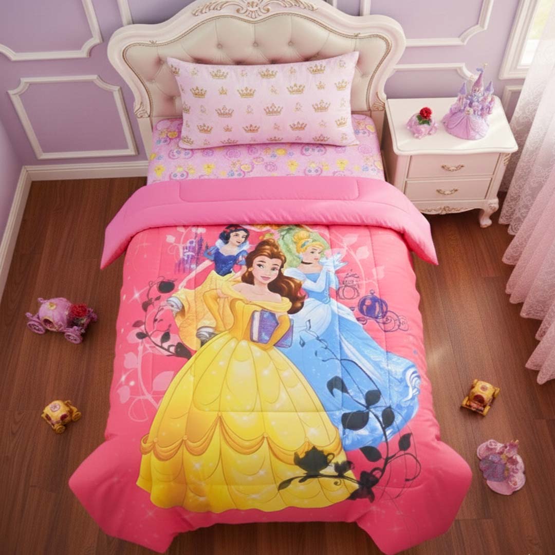 Disney Princess Kids Comforter – Single – "Follow Your Heart" by Athom Living - Athom Living