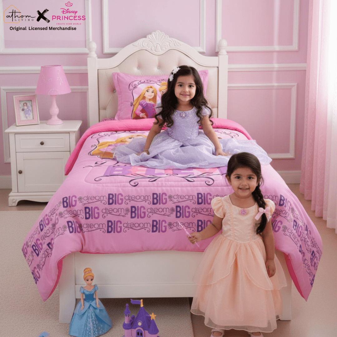 Disney Princess Kids Comforter – Single – "Magical Big Dream" by Athom Living - Athom Living