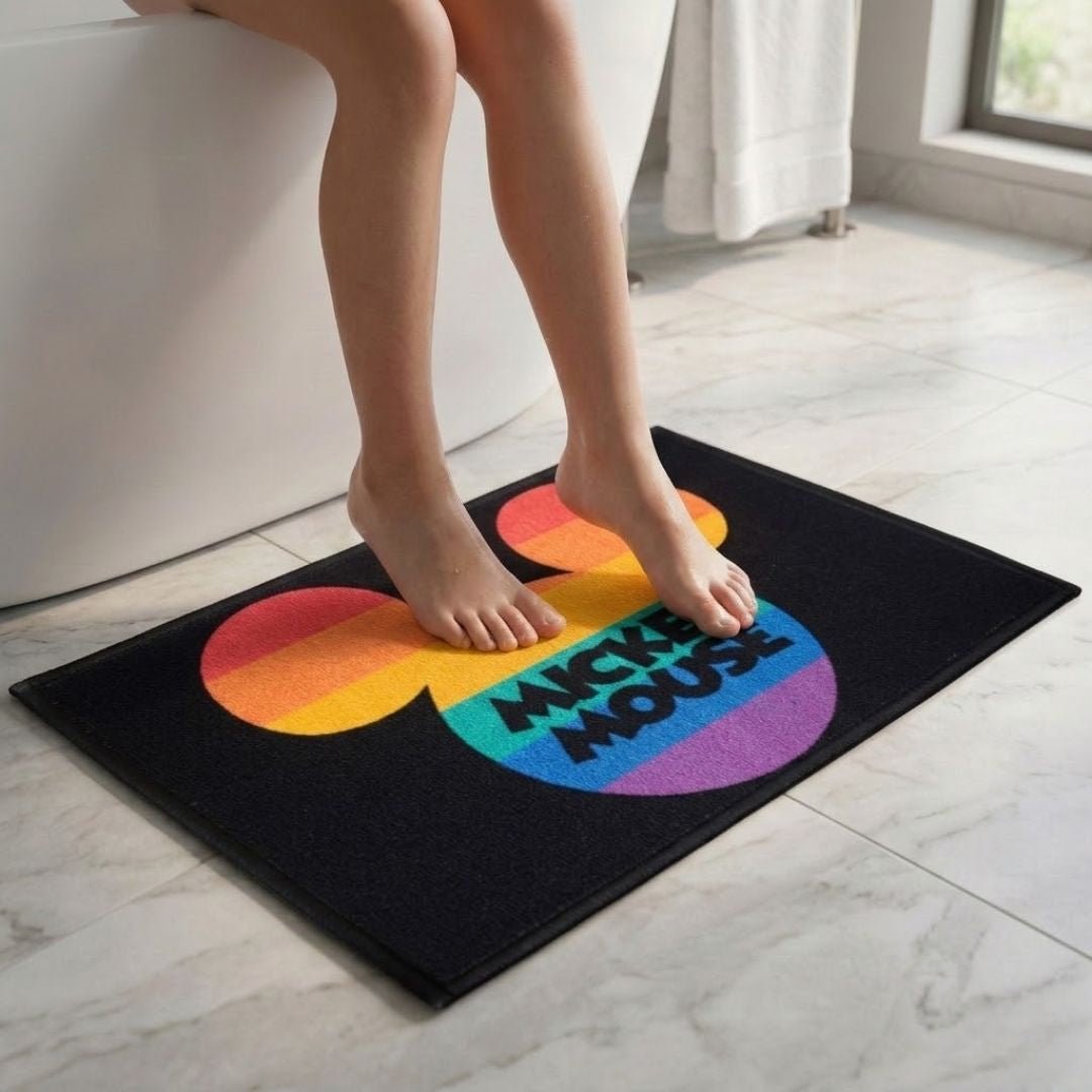 Disney Princess & Mickey Mouse Kids Bathmat Combo - Pack of 2 by Athom Living - Athom Living