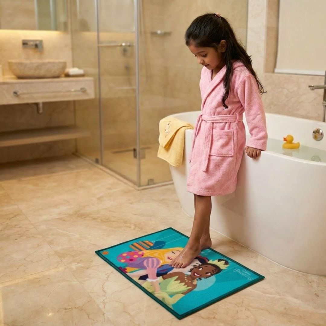 Disney Princess & Mickey Mouse Kids Bathmat Combo - Pack of 2 by Athom Living - Athom Living
