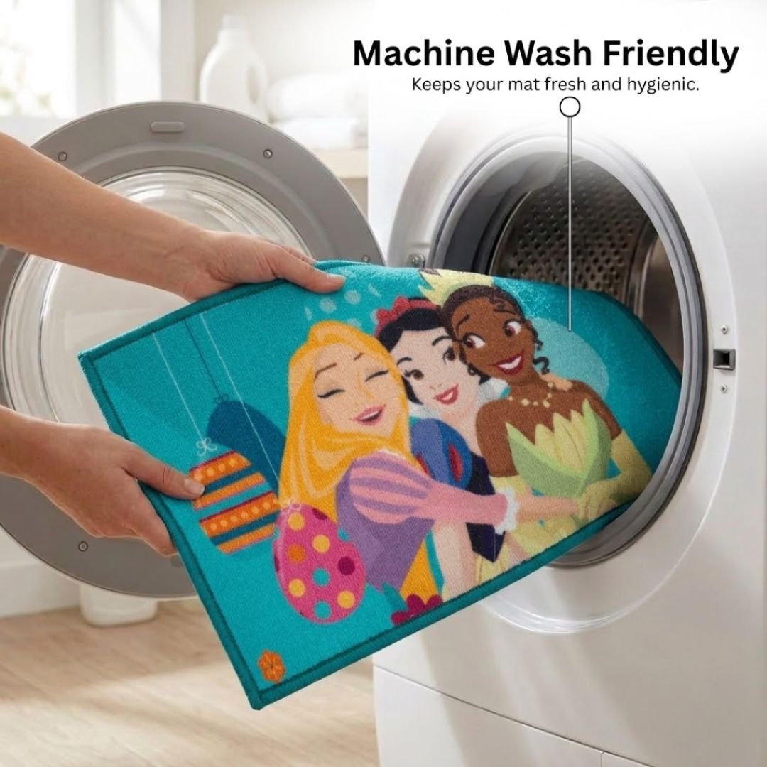 Disney Princess "Step Into a World of Royal Fun!" Anti - Slip Kids Bathmat by Athom Living - Athom Living