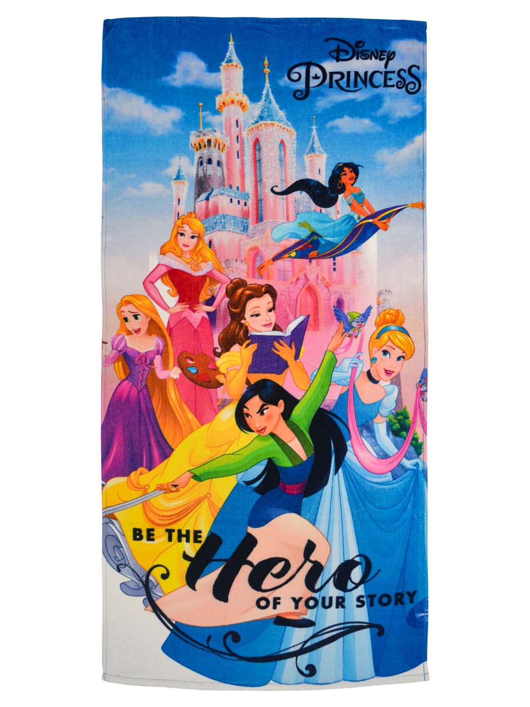 Disney Princess Themed Kids Bath Towel Combo - Pack of 2 by Athom Living - Athom Living