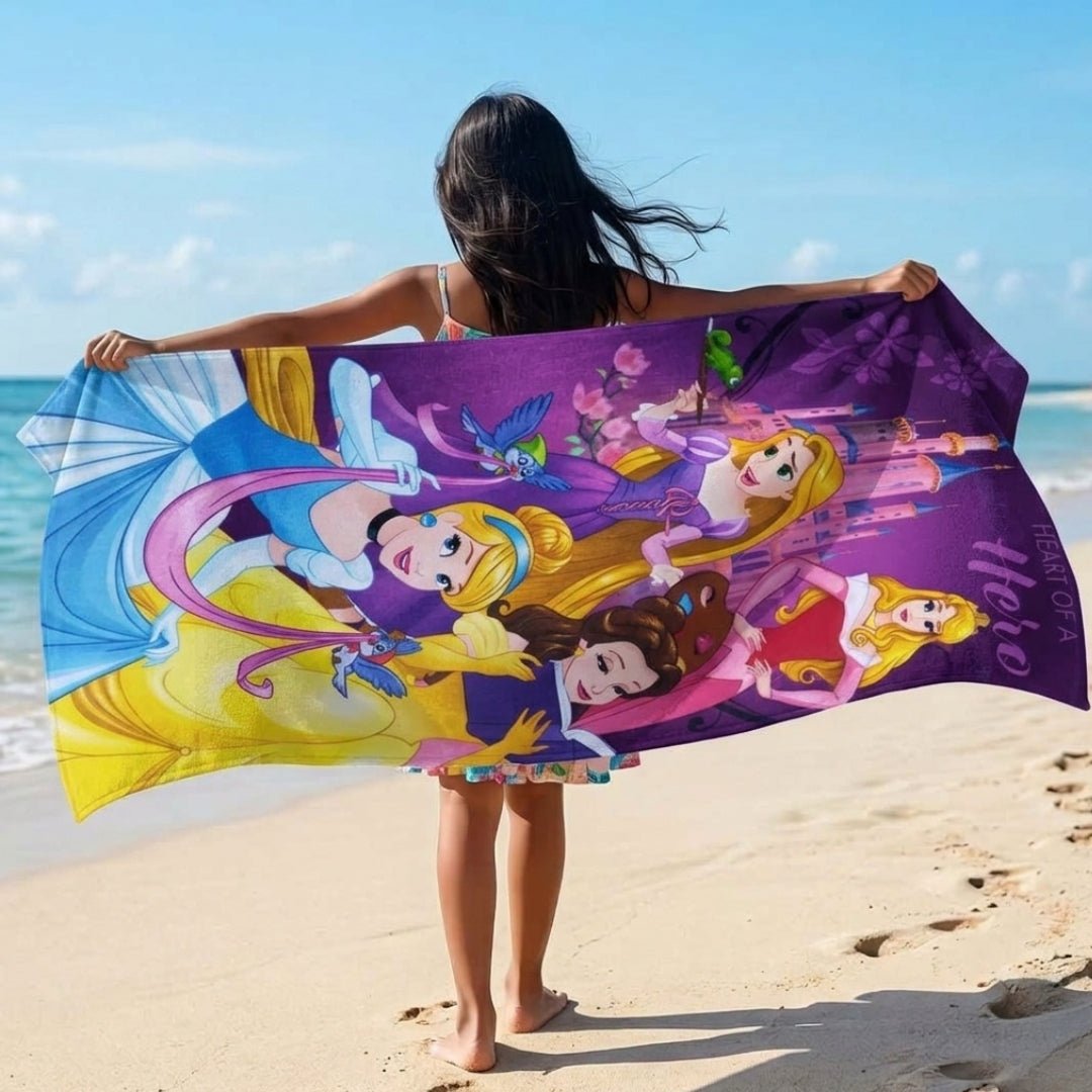 Disney Princess Themed Kids Cotton Bath Towel by Athom Living - Athom Living