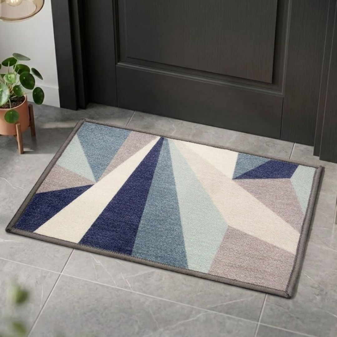 Distressed Blue Premium Anti Slip Door Mat by Athom Living - Athom Living