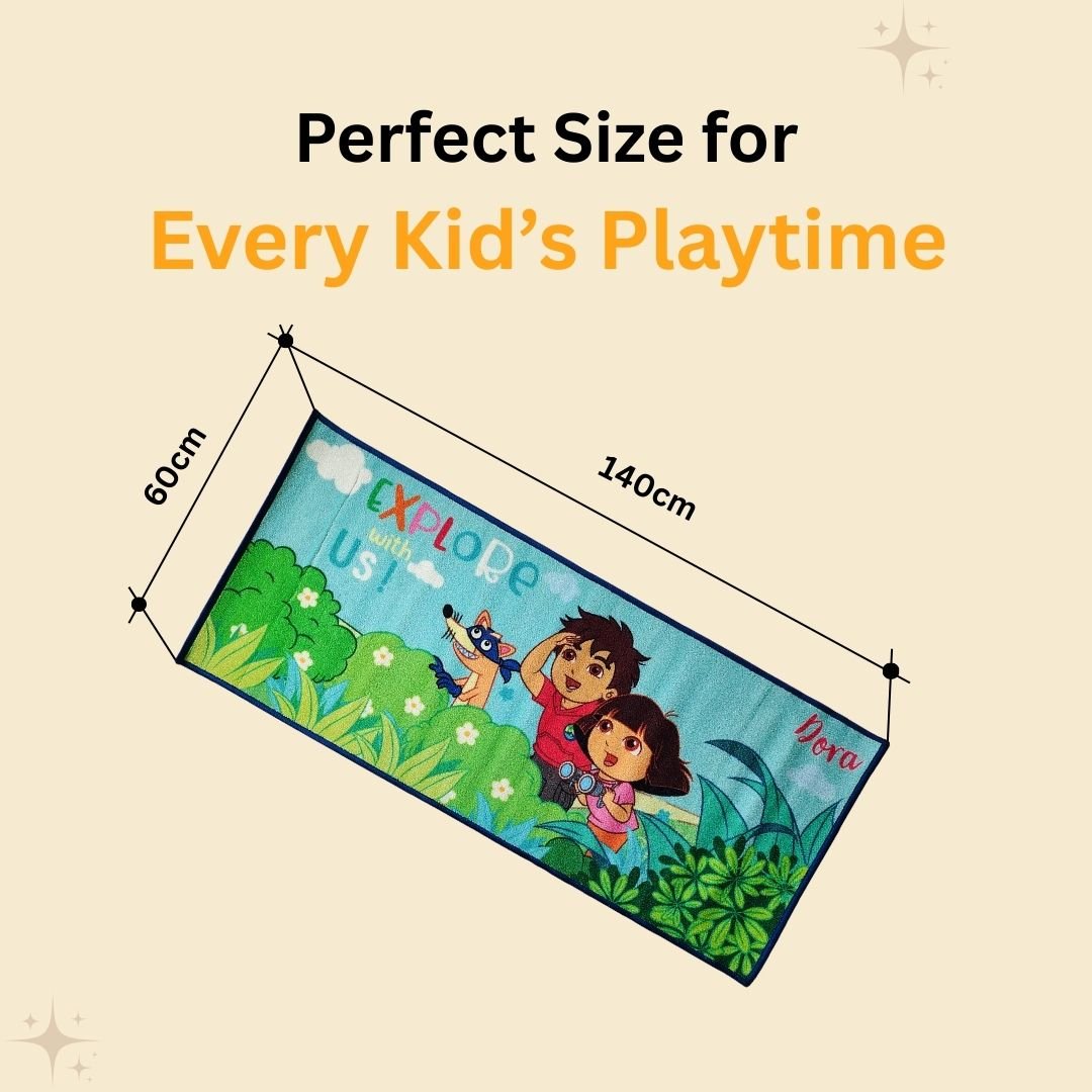 Dora Kids Printed Runner Carpet - Soft, Anti - Skid & Durable by Athom Living - Athom Living