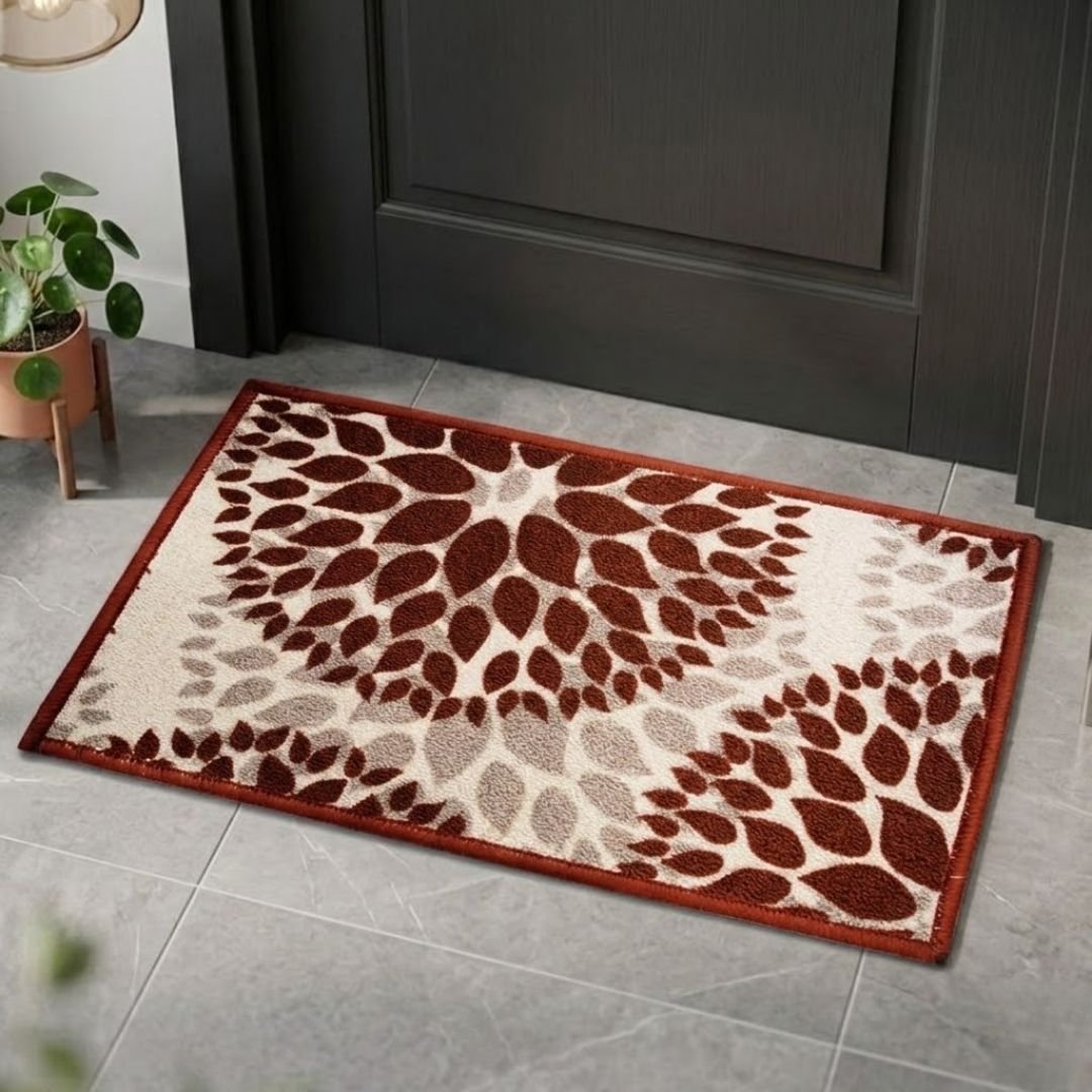 Drop Beige Premium Anti Slip Printed Door Mat by Athom Living - Athom Living