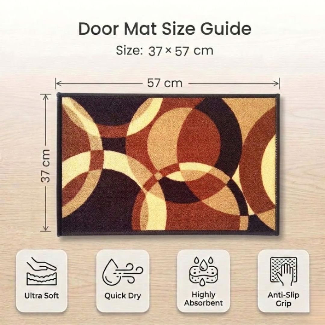 Eazy Home Premium Beige Anti - Skid Door Mat by Athom Living - Athom Living
