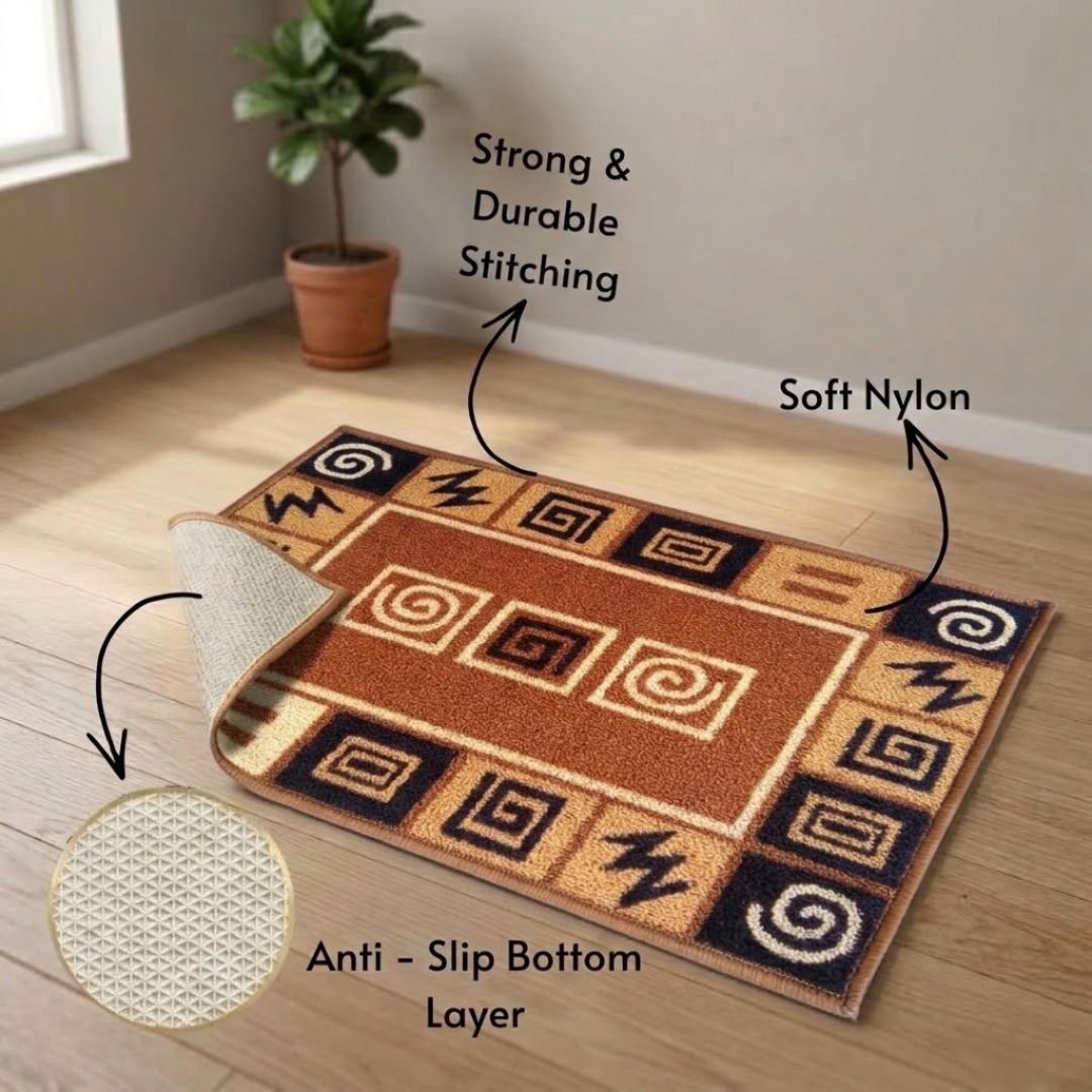 Eazy Home Premium Beige Anti Skid Doormat by Athom Living - Athom Living