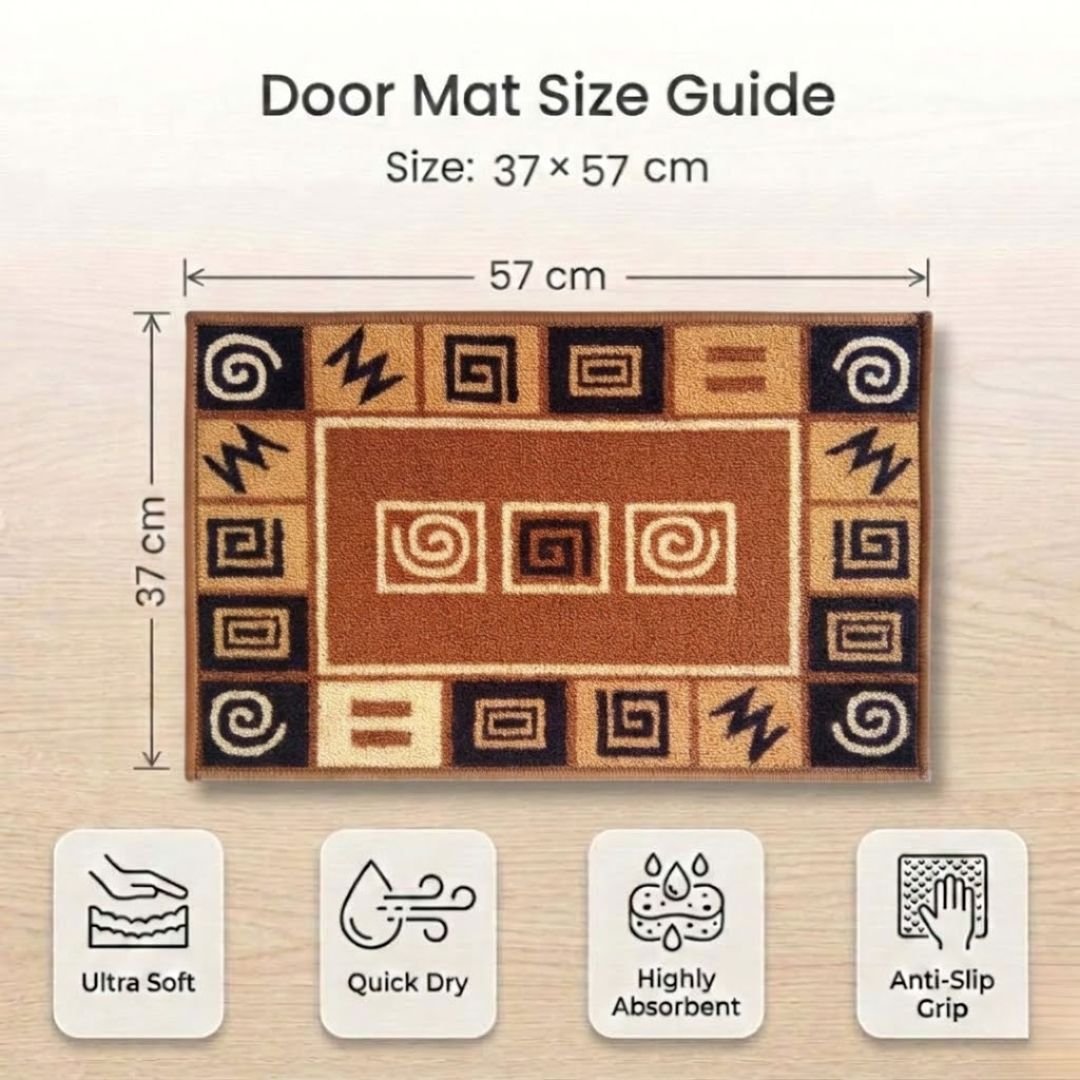 Eazy Home Premium Beige Anti Skid Doormat by Athom Living - Athom Living
