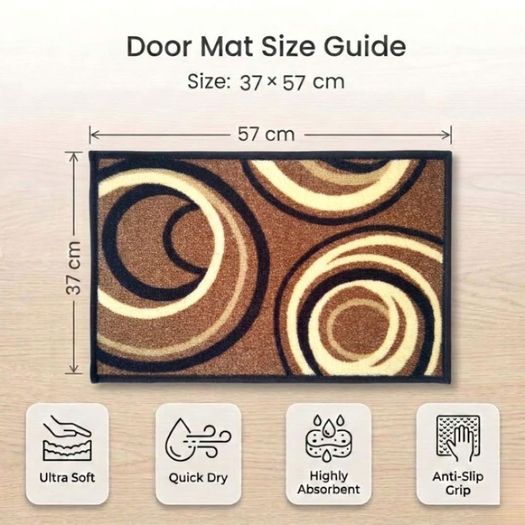 Eazy Home Premium Beige Anti - Slip Door Mat by Athom Living - Athom Living