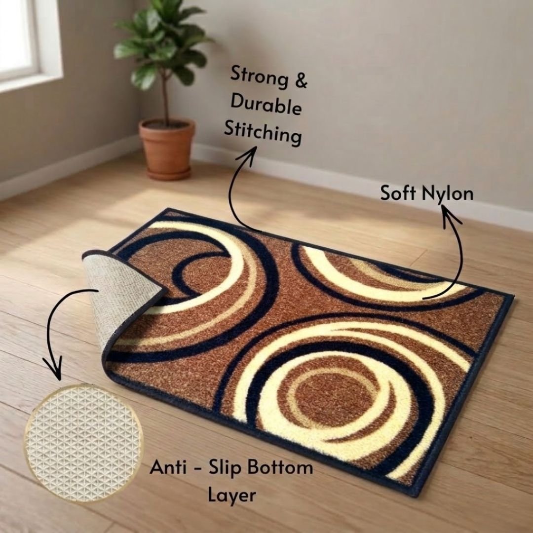 Eazy Home Premium Beige Anti - Slip Door Mat by Athom Living - Athom Living