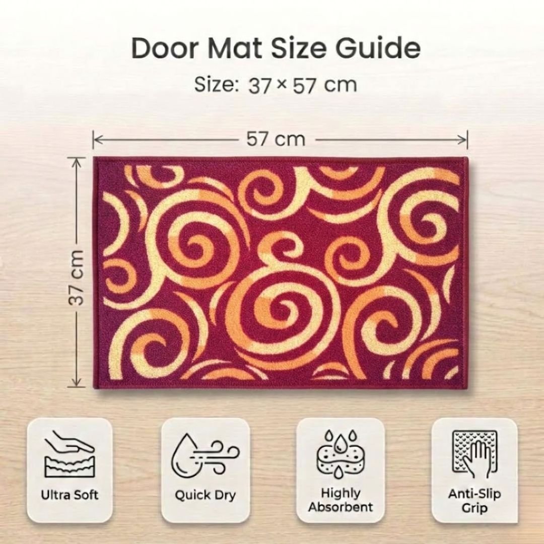 Eazy Home Premium Beige Anti Slip Doormat by Athom Living - Athom Living