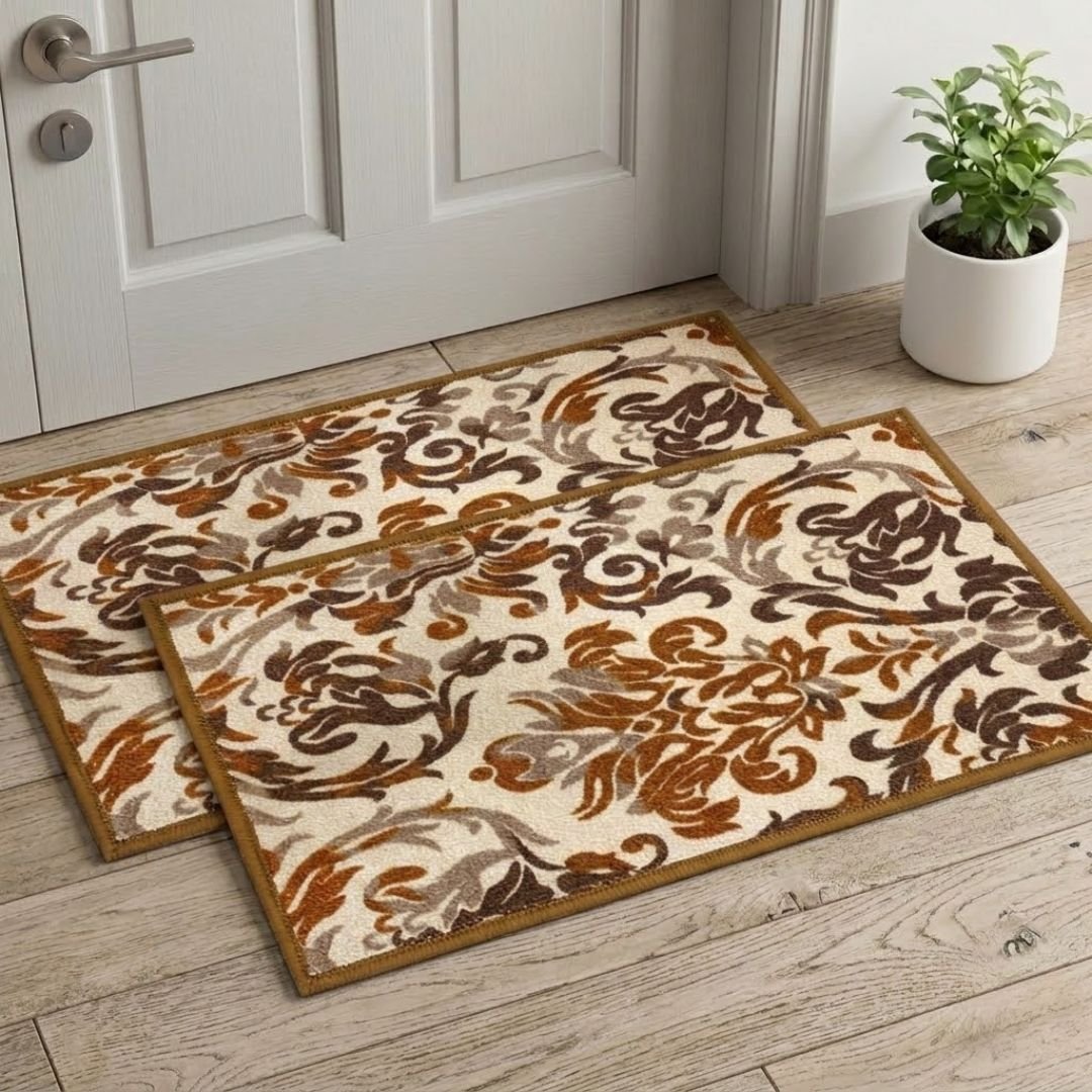 Elegance Premium Anti Slip Printed Door Mat Pack of 2 by Athom Living - Athom Living