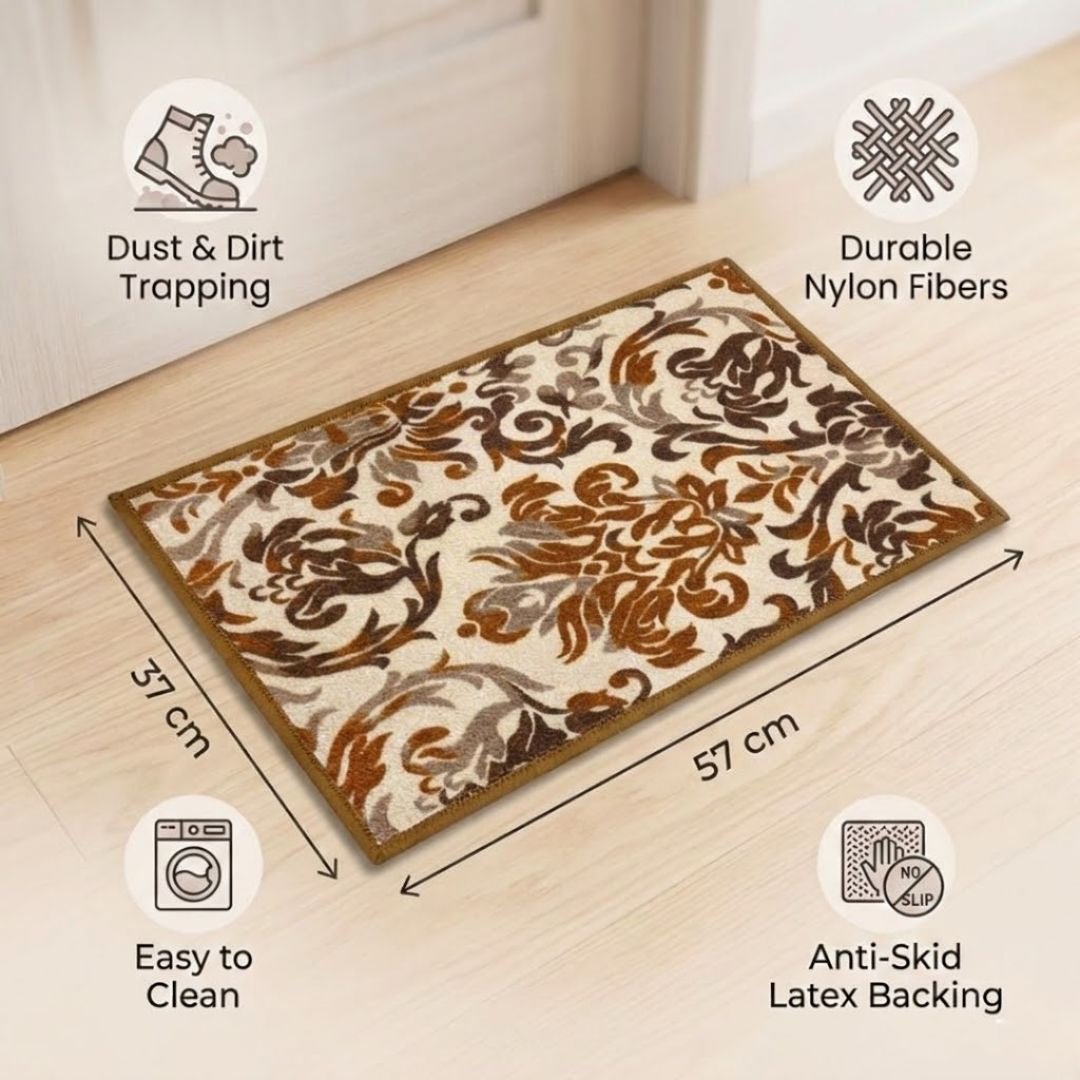 Elegance Premium Anti Slip Printed Door Mat Pack of 2 by Athom Living - Athom Living