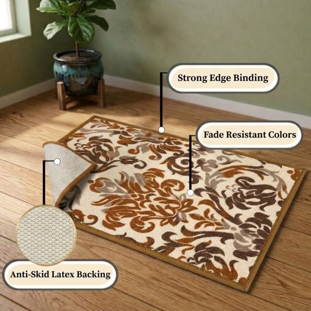 Elegance Premium Anti Slip Printed Door Mat Pack of 2 by Athom Living - Athom Living