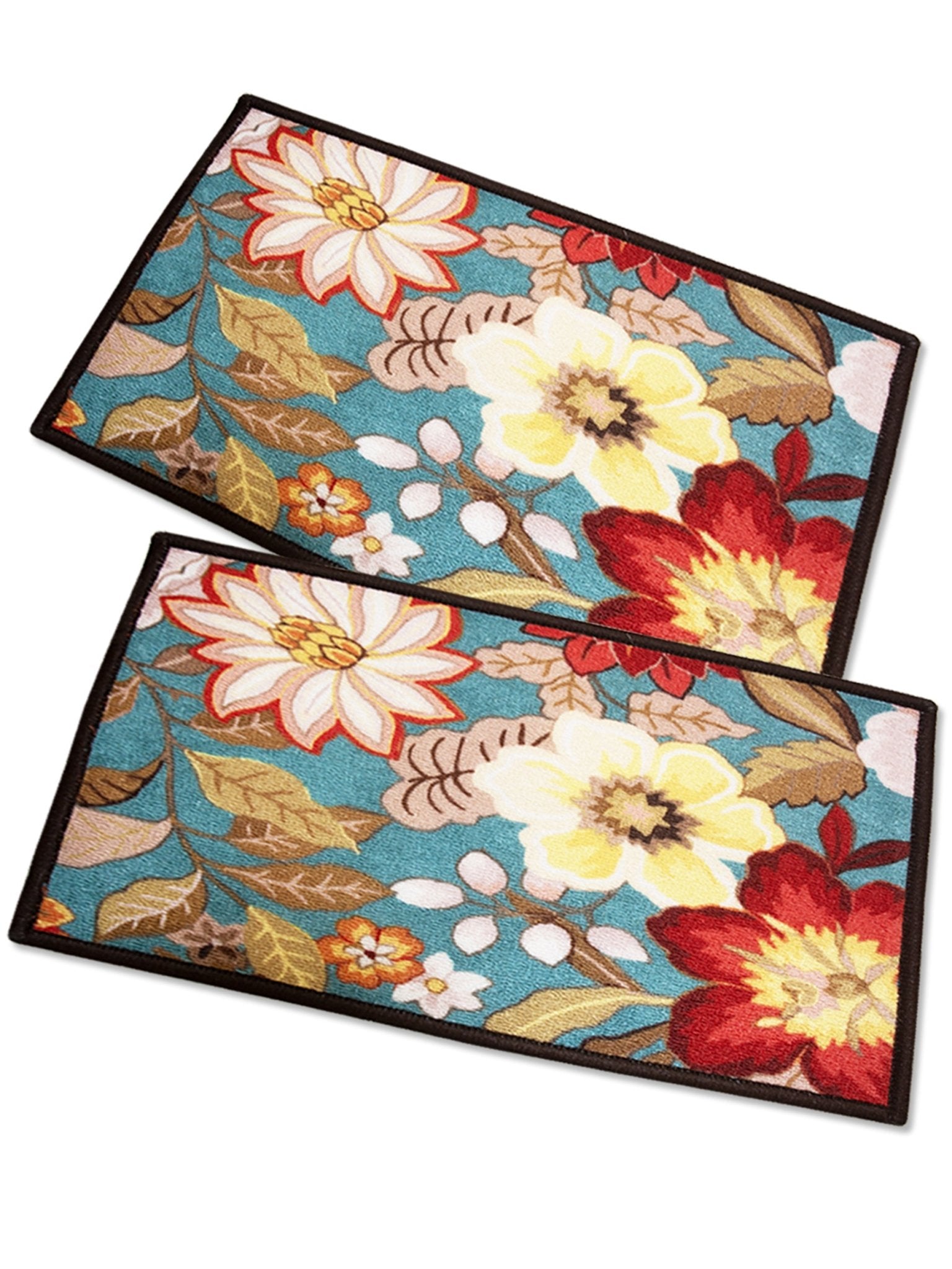 Floral Love Premium Anti Slip Printed Door Mat Pack of 2 by Athom Living - Athom Living