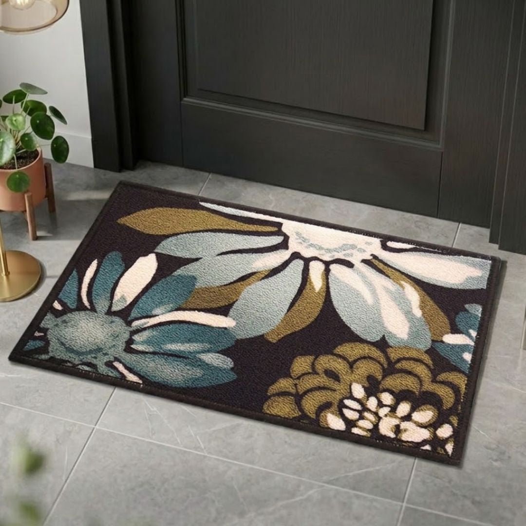 Flower Canvas Premium Anti Slip Printed Door Mat by Athom Living - Athom Living