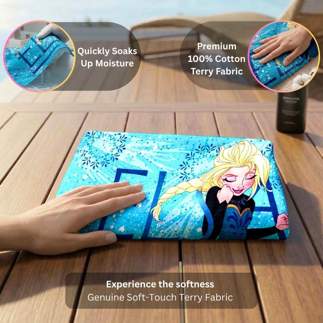 Frozen Elsa Kids Bath Towel Pack of 2 – Soft & Premium by Athom Living - Athom Living