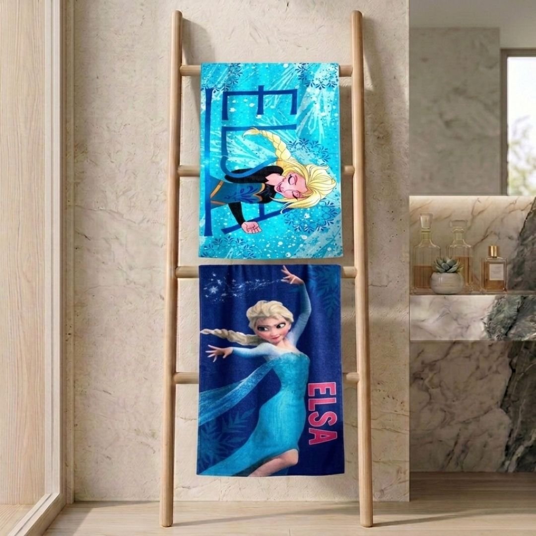 Frozen Elsa Kids Bath Towel Pack of 2 – Soft & Premium by Athom Living - Athom Living