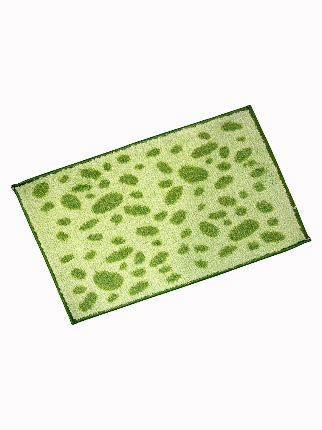 Green Dotted Micro Designer Soft Anti Slip Bath Mat by Athom Living - Athom Living