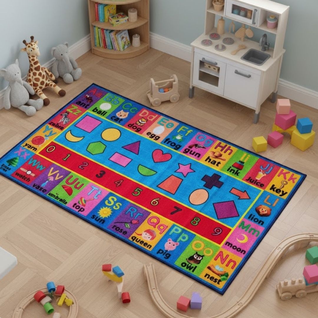 Kids Alphabetic Anti Slip Runner Carpet - Safe & Fun Play by Athom Living - Athom Living
