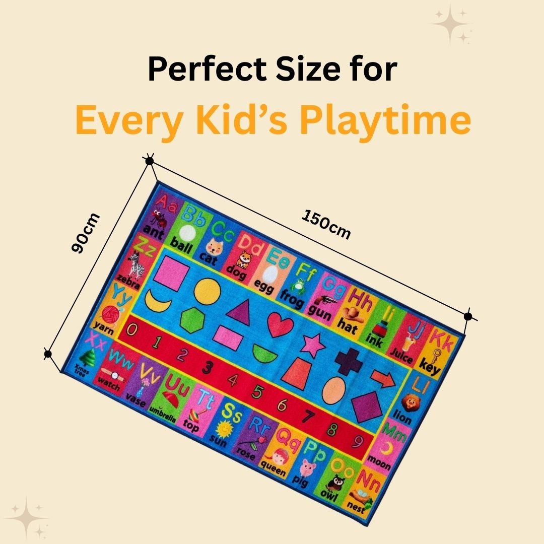 Kids Alphabetic Anti Slip Runner Carpet - Safe & Fun Play by Athom Living - Athom Living