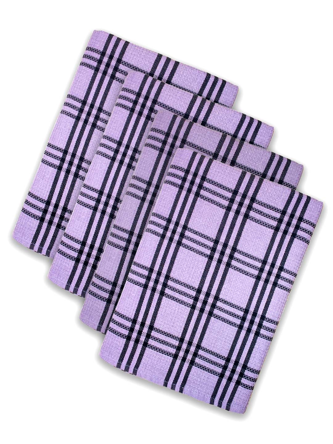Lavender Premium Waffle Cotton Bath Towel (Pack of 4) by Athom Living - Athom Living