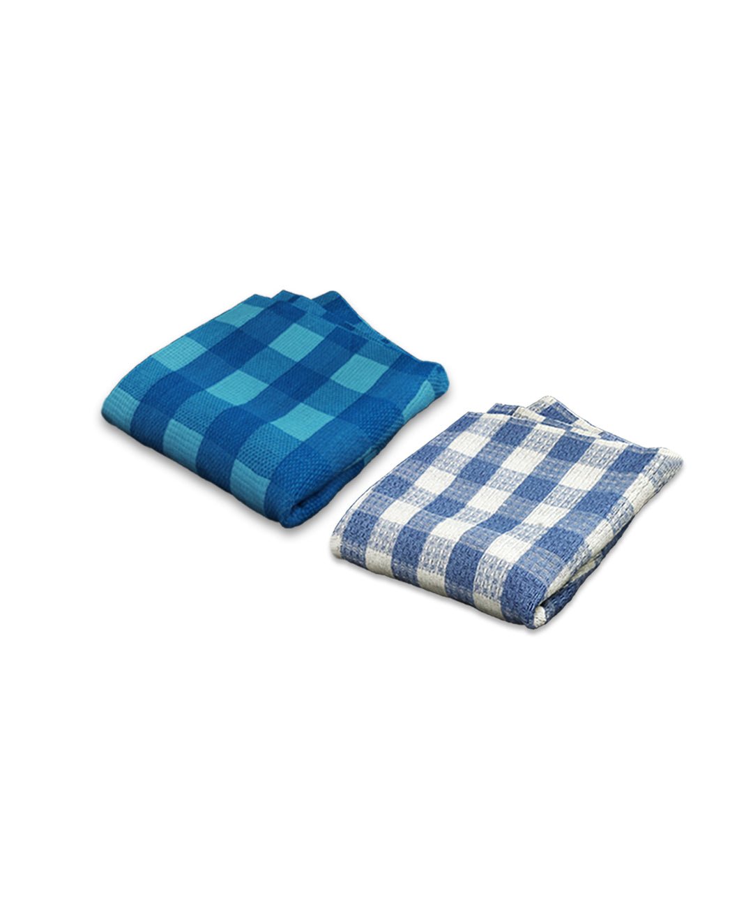 Light Blue & Dark Blue Light weight Premium Cotton Bath Towel (Pack of 2) by Athom Living - Athom Living