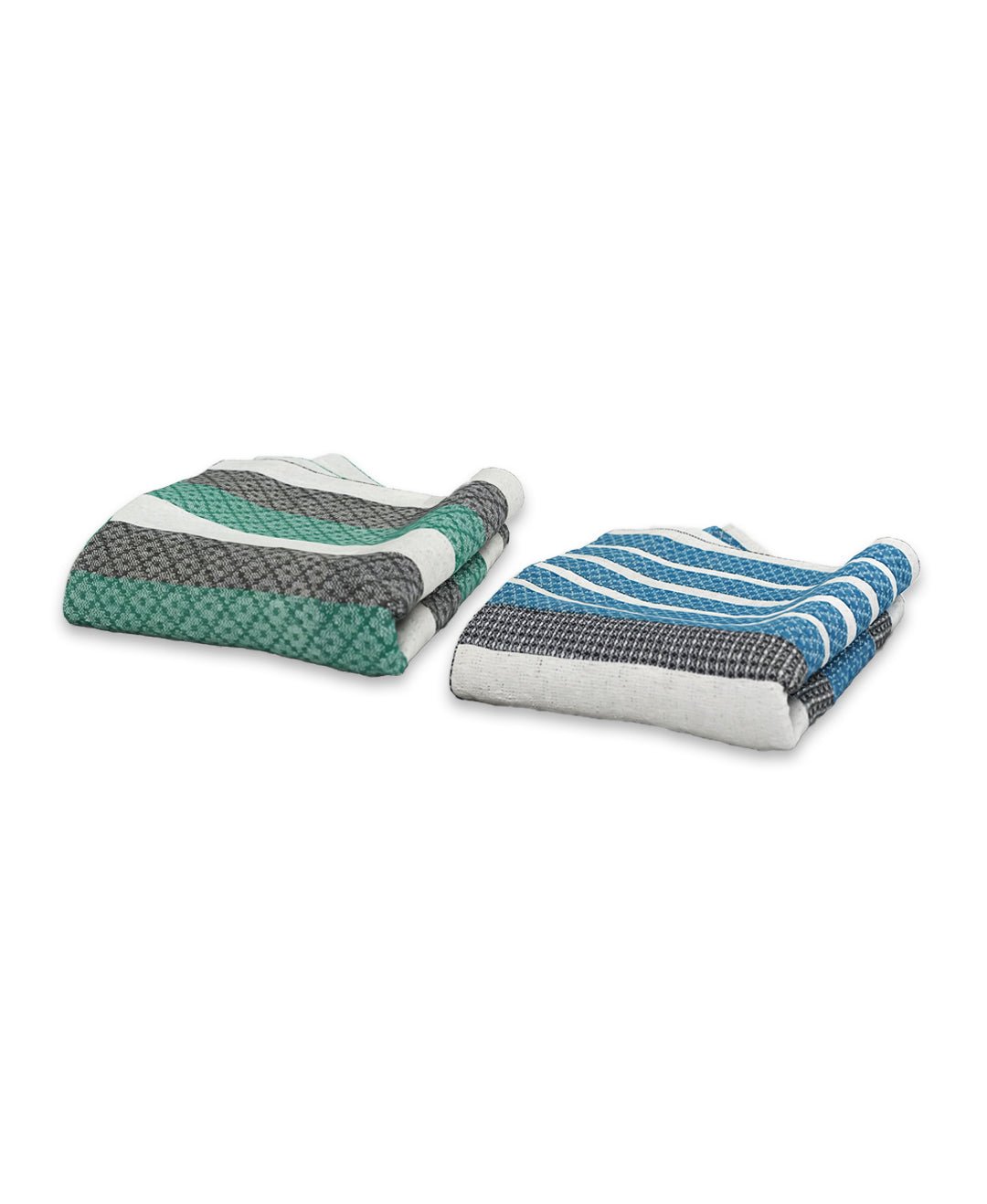 Light Blue & Mint Green Light Weight Premium Cotton Bath Towel Pack of 2 by Athom Living - Athom Living