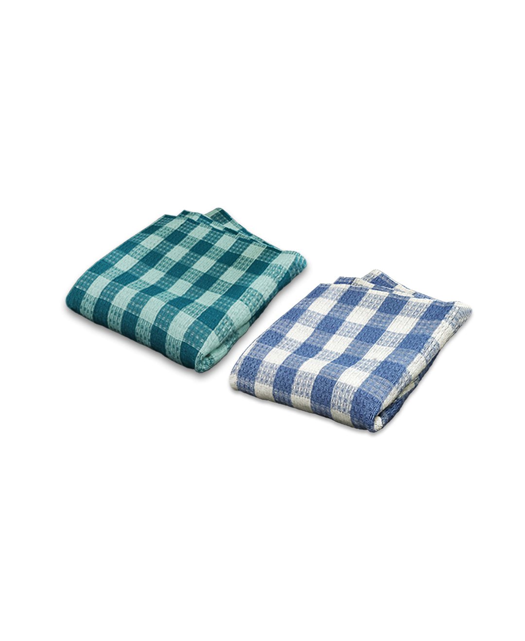 Light Green & Light Blue Light weight Premium Cotton Bath Towel (Pack of 2) by Athom Living - Athom Living