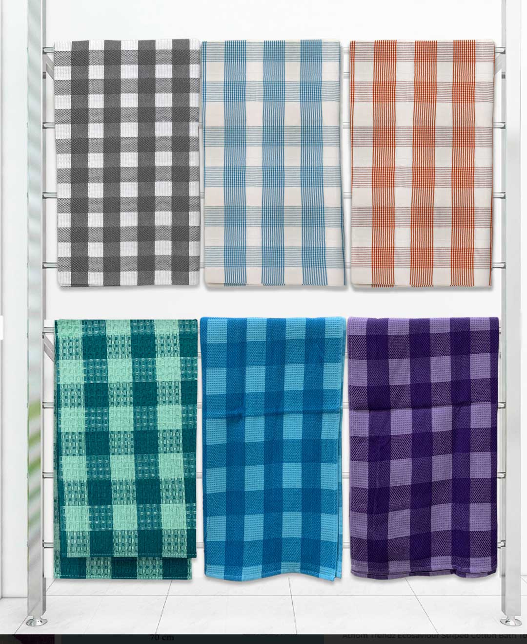 Light weight Premium Cotton Bath Towel (Pack of 6) by Athom Living - Athom Living