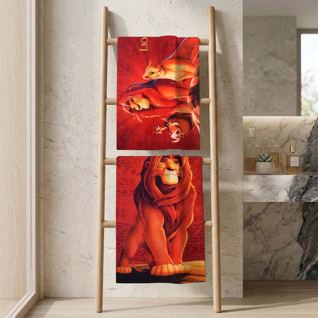Lion King Kids Bath Towel Combo - Pack of 2 by Athom Living - Athom Living