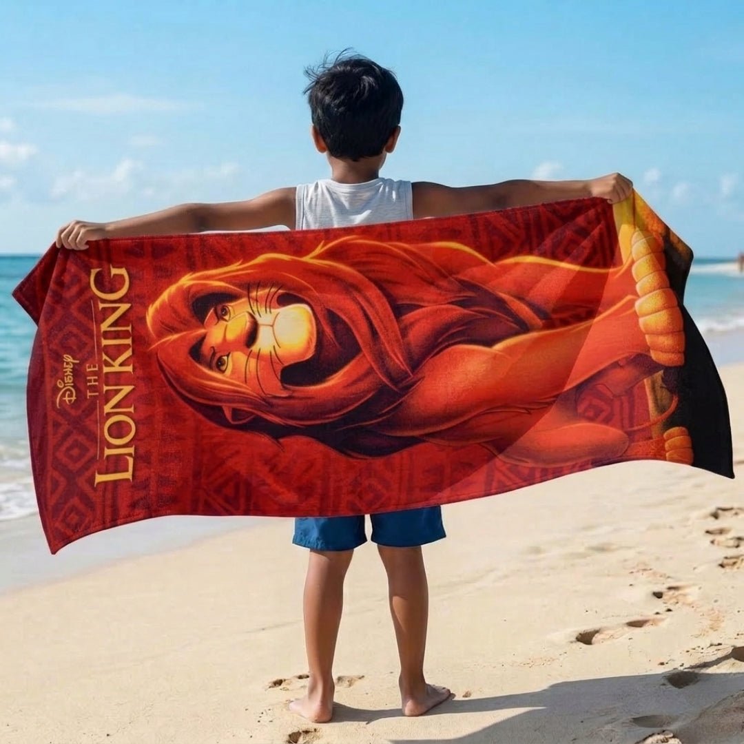 Lion King Kids Bath Towel, Super Absorbency & Attractive Print by Athom Living - Athom Living