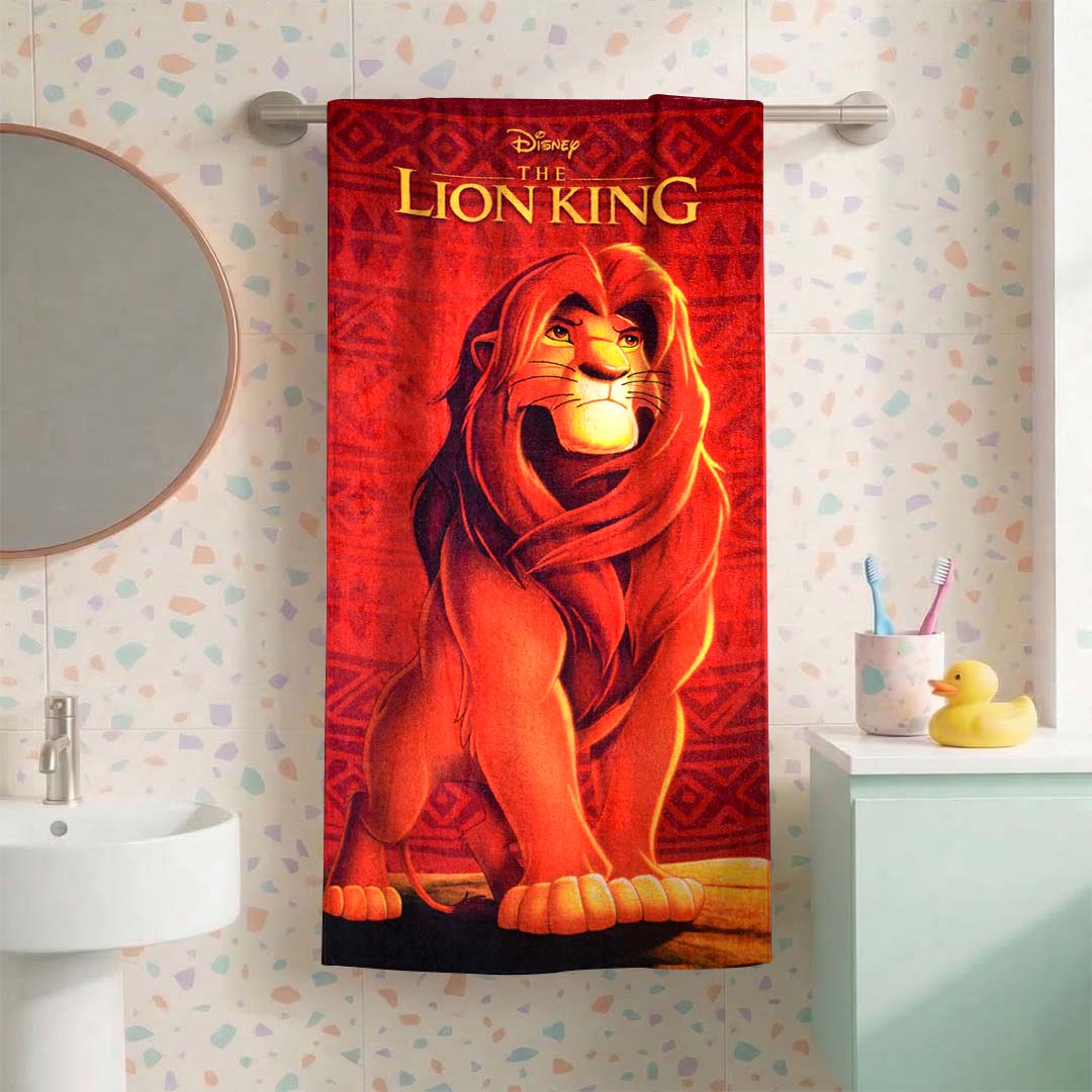 Lion King Kids Bath Towel, Super Absorbency & Attractive Print by Athom Living - Athom Living