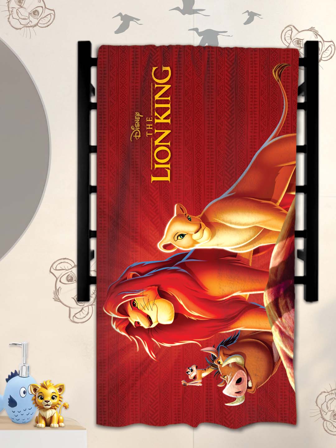 Lion King Kids Bath Towel with Super Absorbency & Attractive Print by Athom Living - Athom Living