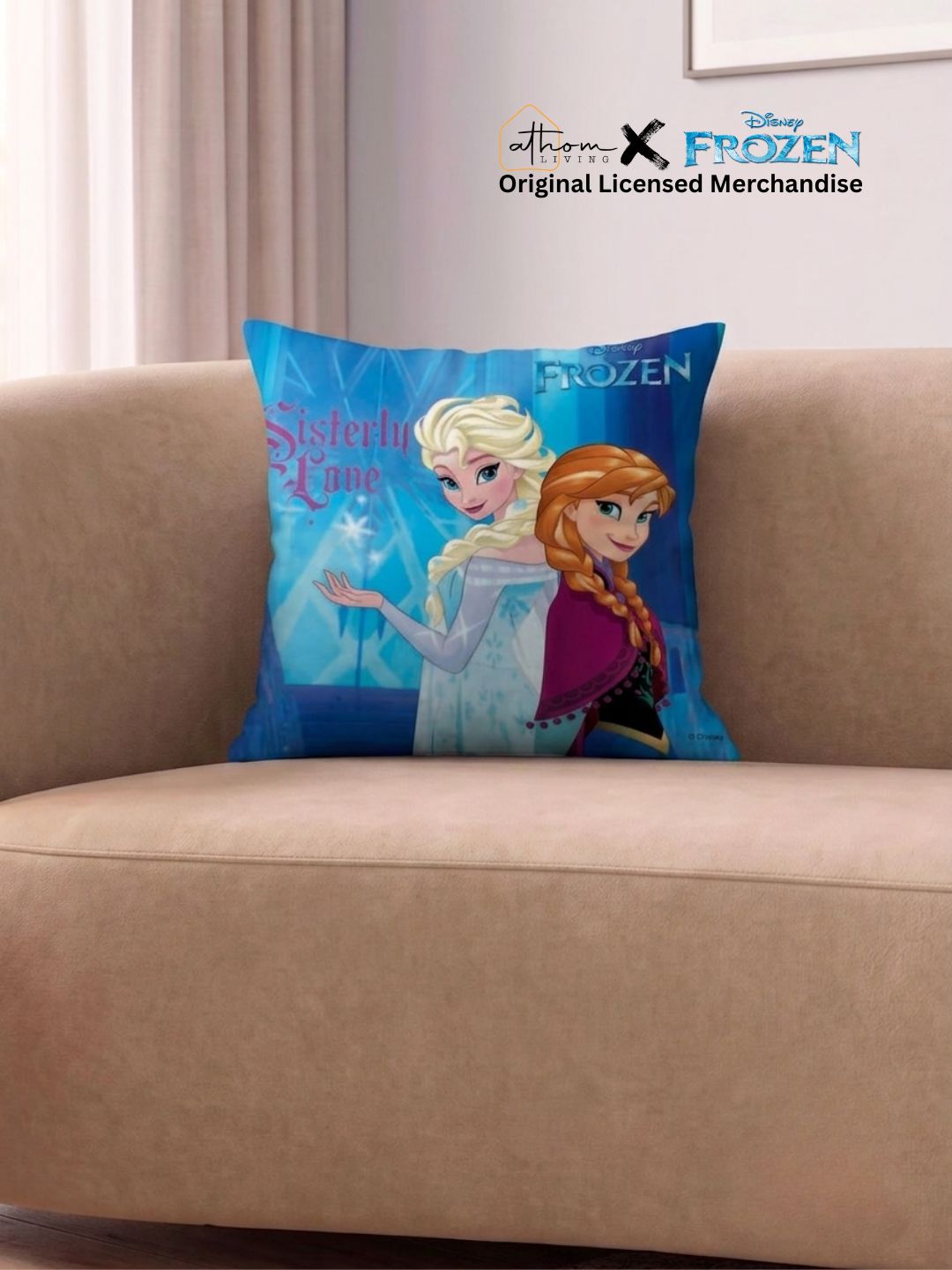 Child-friendly cushion cover with fun prints