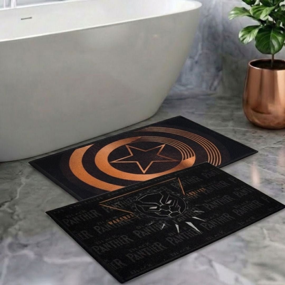 Marvel and Black Panther Kids Bathmat Pack of 2 by Athom Living - Athom Living