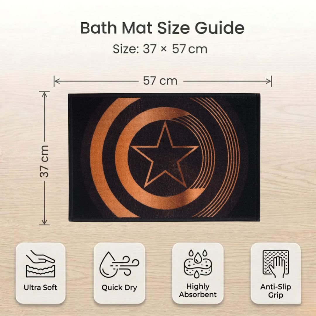 Marvel and Black Panther Kids Bathmat Pack of 2 by Athom Living - Athom Living